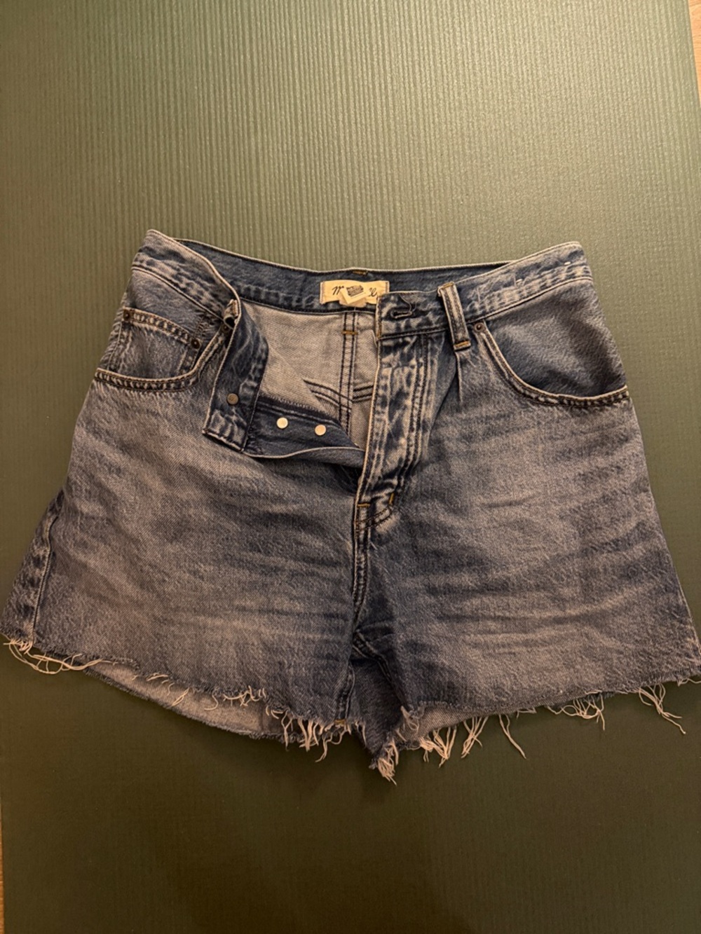 Madewell Pleated Denim Shorts